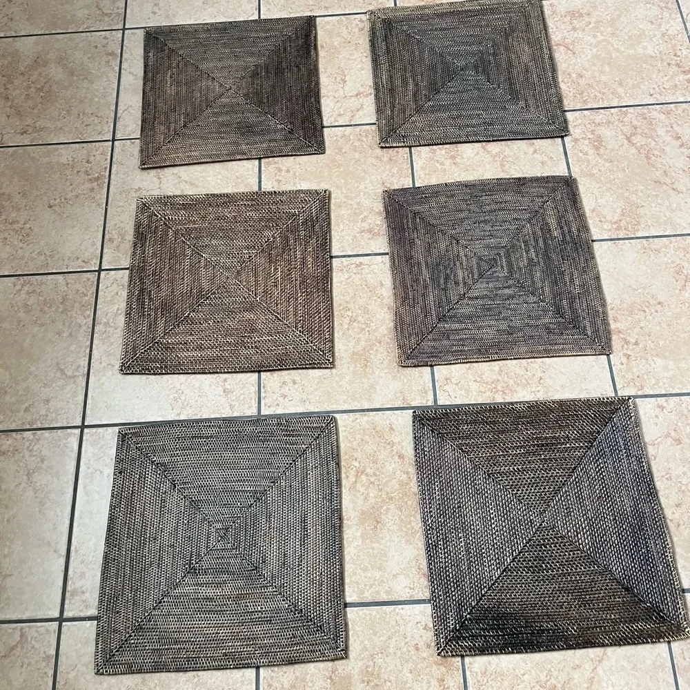Woven Brown Placemats Set of 6
